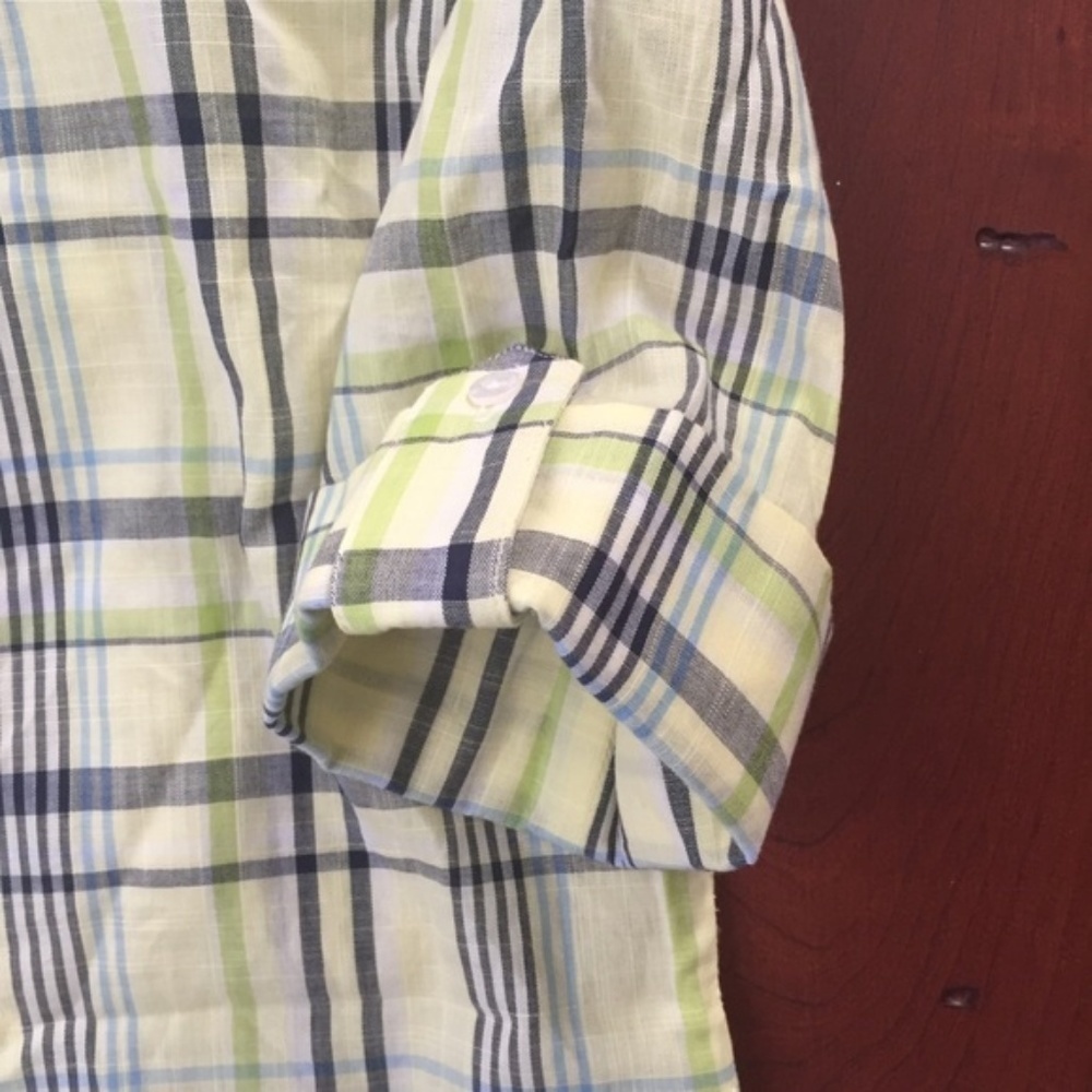 Nwt Ella Moss Check Shirt Dress 100% Cotton Xs — image 6 of 6